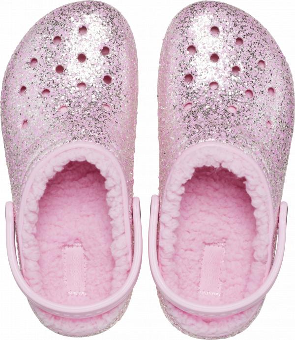 Toddler Classic Lined Glitter Clog