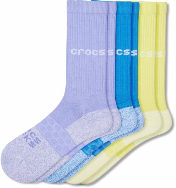 Crocs Socks Adult Twisted Yarn Crew Solid 3 pack