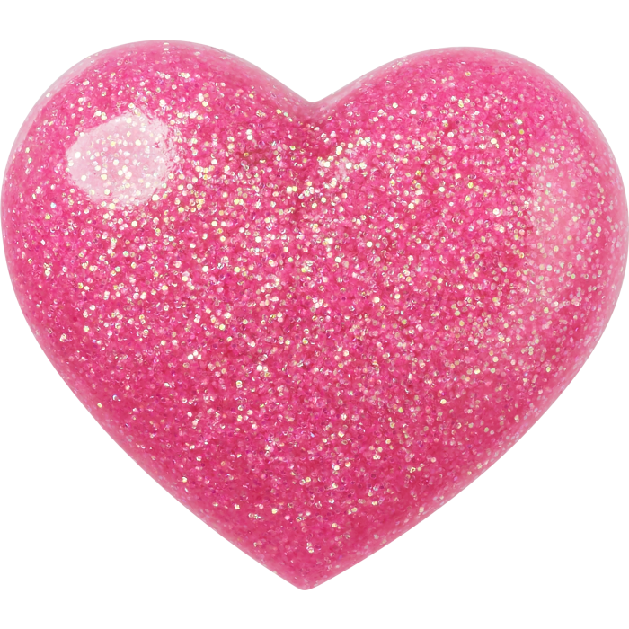 Pink 3D Glitter Heart