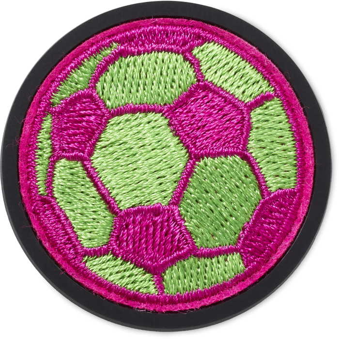 Neon Soccer Ball Varsity Patch
