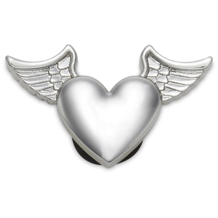 Silver Metal Heart and Wings