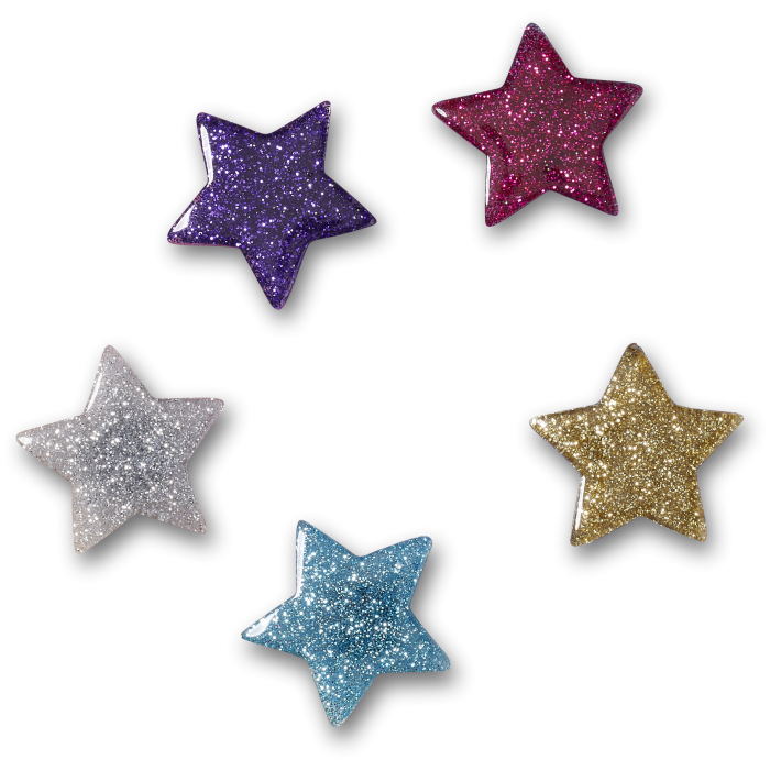 Icon Glitter Stars 5 Pack