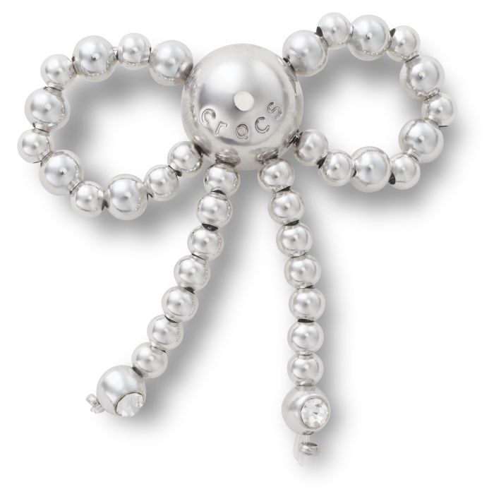 Silver Beaded Bow