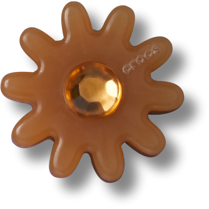 Brown Flower with Gem