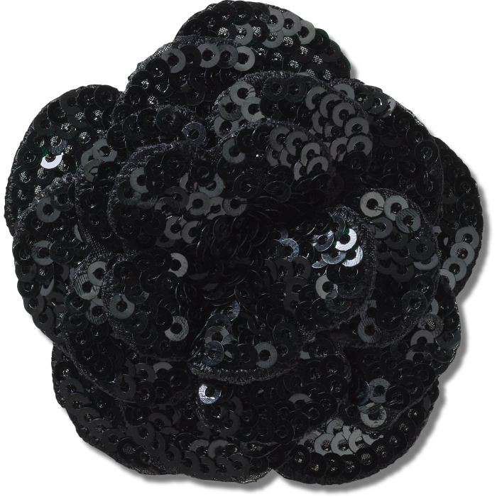 Black Sequin Flower