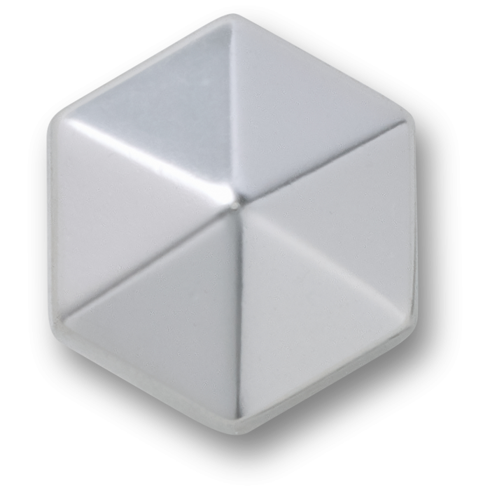 Silver Hexagon Stud