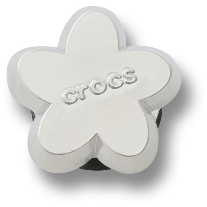 Silver Crocs Flower