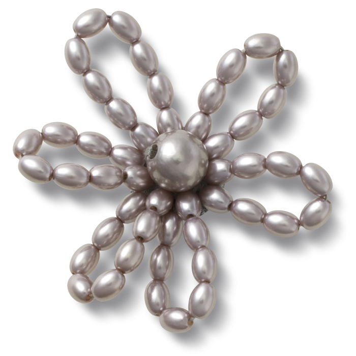 Black Pearl Beaded Daisy