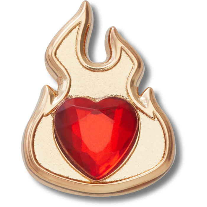 Gold Flame with Ruby Heart