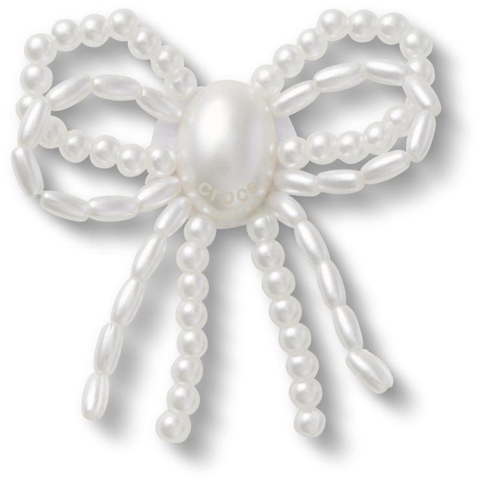 White Pearl Beaded Bow