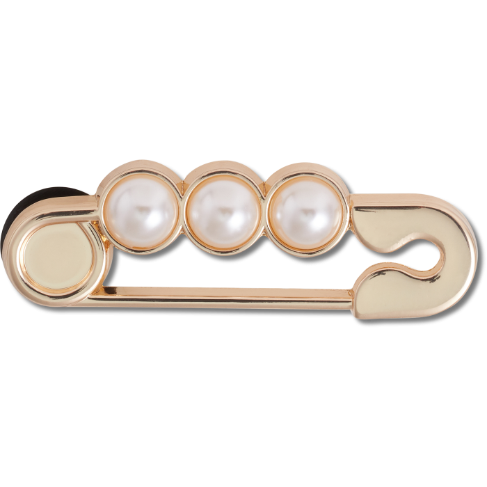 Gold and Pearl Safety Pin