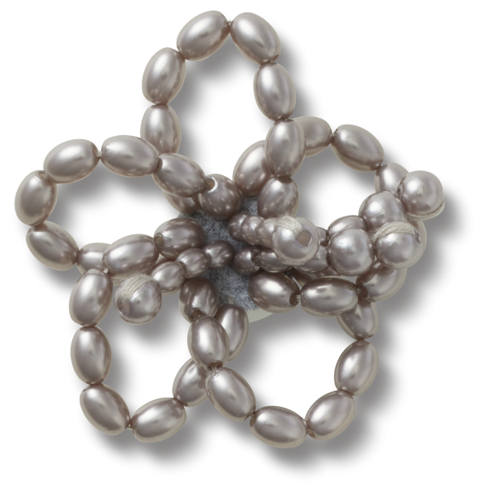 Black Pearl Beaded Floral