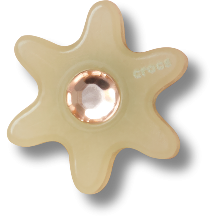 Tan Flower with Gem