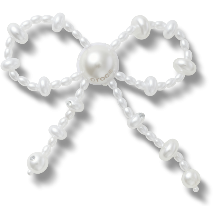 White Large Pearl Beaded Bow
