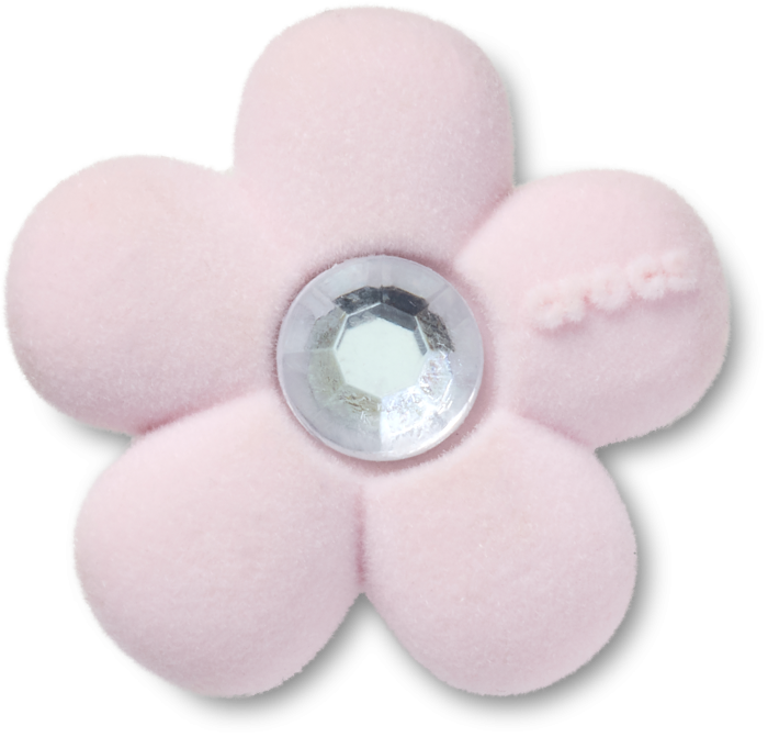 RhinestoneFlocked5PetalFlower