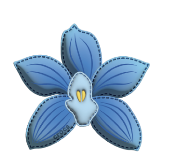 Mega Blue Stitched Flower