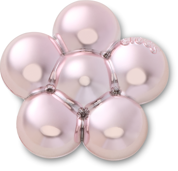 Pink Metallic Puffy Flower