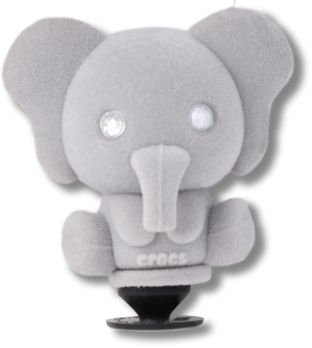 Rhinestone Flocked Elephant