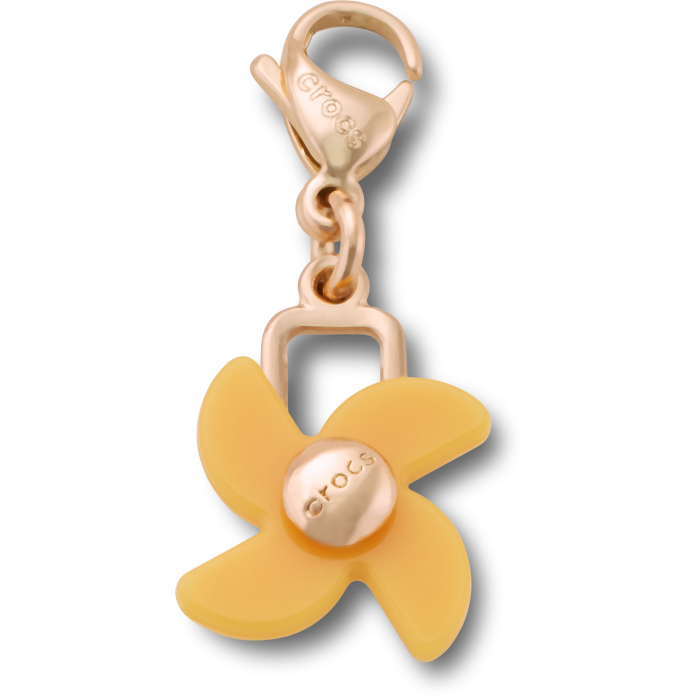 Orange Pinwheel Charm