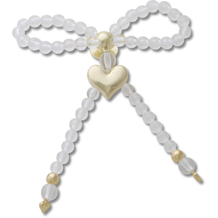 Beaded Bow with Gold Heart