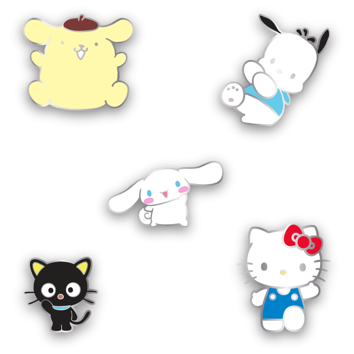Sanrio HKF Enamel 5Pck