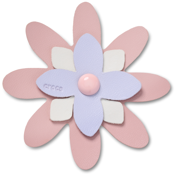 Faux Leather Pink Flower