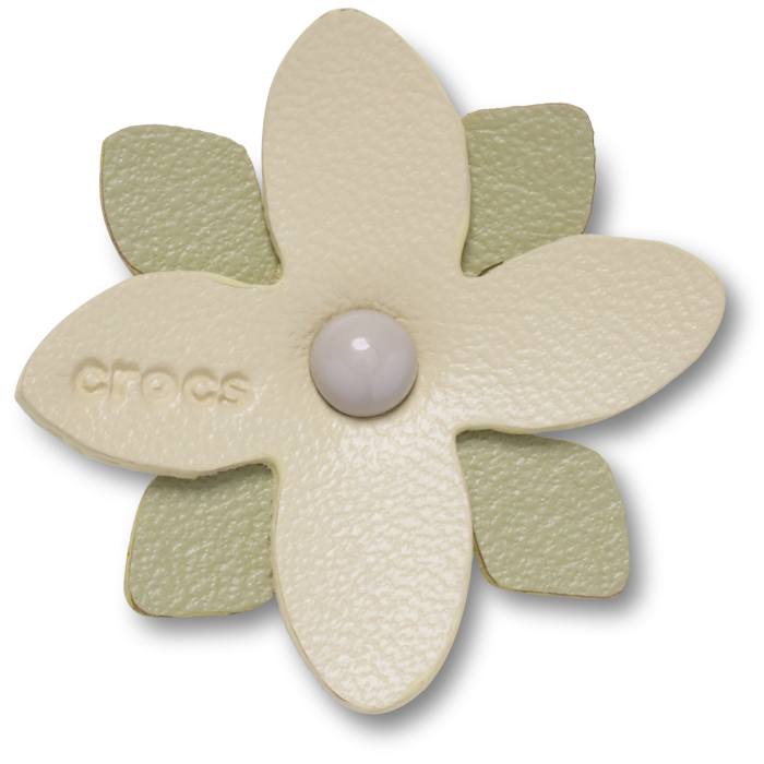 Faux Leather Tac Green Flower