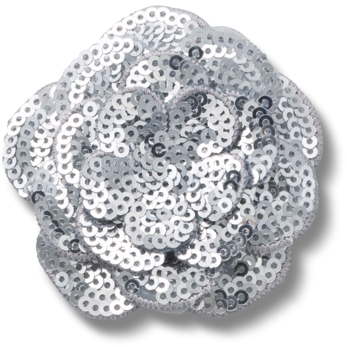 Silver Sequin Flower