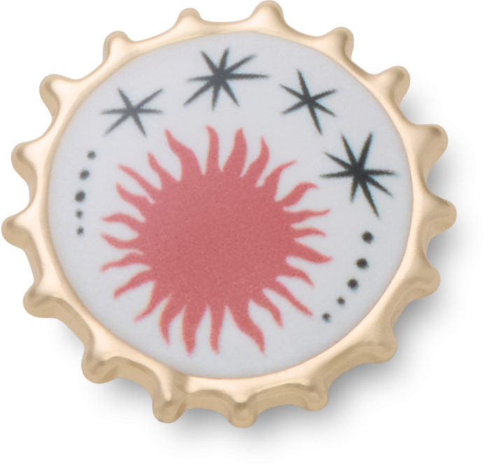 Sun and Stars Enamel Icon