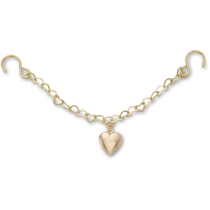 Gold Rivet Chain with Heart
